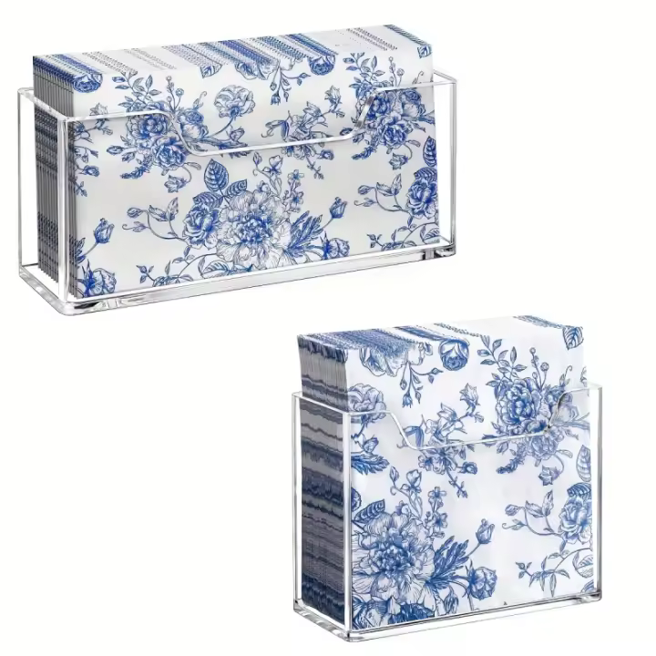 Caja De Pañuelos De Acrílico Transparente 1pc Soporte Para Toallas De Mesa Decoración Para Oficina Hotel Casa - 1