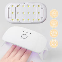 Lámpara LED UV Recargable 24W Para Uñas Gel Mini Secador De Uñas Luz UV Para Curado De Resina Peso 170g ABS Recargable - details 0