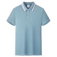 Camisa Polo Hombre Estilo Casual Transpirable Con Mangas Cortas Y Rayas Cuello Redondo Top Cómodo Para Verano - details 18