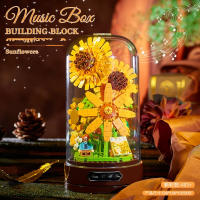 Bloques De Piano De Rosas Eternas Con Luz Bloques De Construcción Miniatura Para Decoración Del Hogar Regalo De Navidad Para Niños Y Adultos - details 5