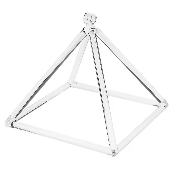 10 pulgadas de cristal de cuarzo canto pirámide una nota - 1