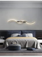 Lámpara De Pared LED Moderna Para Dormitorio Y Sala De Estar Luz De Noche Dorada Con Fuente De Luz LED Decoración Para Hogar Y Sofa - details 10