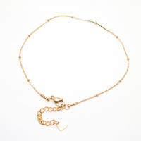 Pulsera De Tobillo De Acero Inoxidable 304 Color Dorado Para Mujer Accesorios De Playa Joyería Cadena De Pies Regalos 23cm+4.8cm - details 0