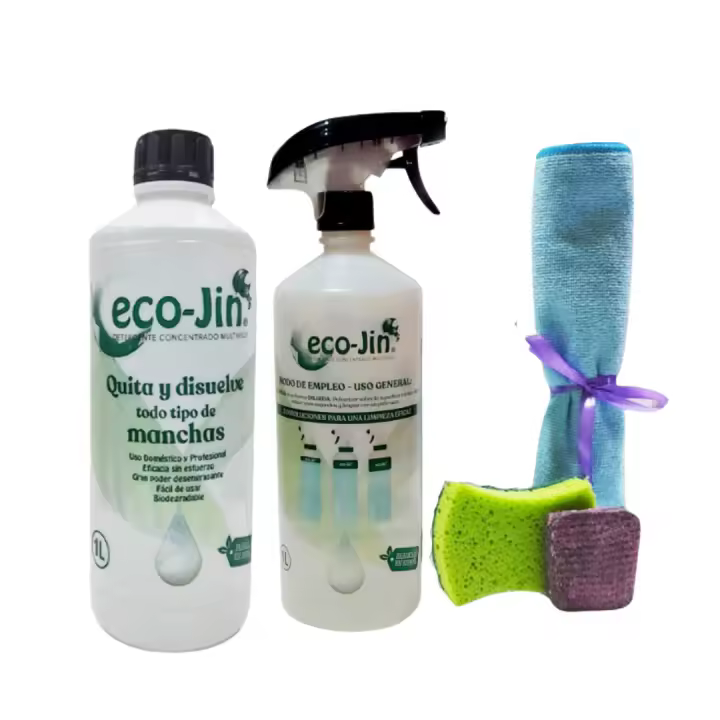 ECOJIN ORIGINAL INTENSE NEUTRO SIN AROMA ESPECIAL ALERGIAS O INTOLERANCIAS LIMPIADOR MULTIUSOS DESENGRASANTE BIODEGRADABLE QUITAMANCHAS - Producto de Limpieza Eco-Amigable y Eficaz - Marca Laboncler - 1