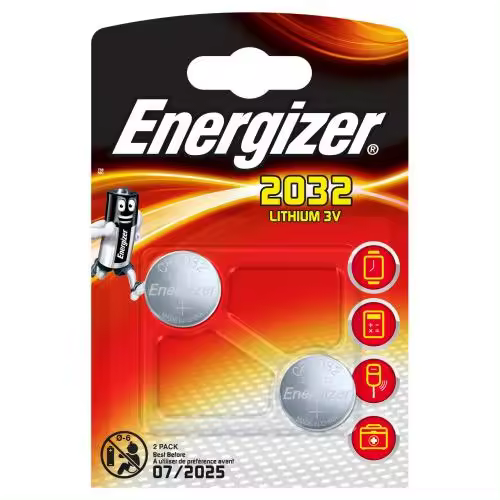 BLISTER 2 PILAS DE BOTON MODELO CR 2032 ENERGIZER E301021401 - 1