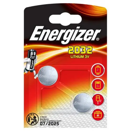 BLISTER 2 PILAS DE BOTON MODELO CR 2032 ENERGIZER E301021401 - 1