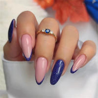 Juego De 24 Piezas De Uñas Postizas Ovaladas Con Dibujos Animados Adornos De Uñas Postizas Acrílicas Cubierta Total De Uñas Falsas Para Oficina Y Fiestas - details 18