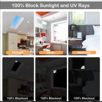 Cortina De Ventana Portátil Y Desmontable 100% Blackout Con Ventosas Para Sala De Estar Y Dormitorio Bloqueo De Calor Y Luz Natural Moderno - details 7