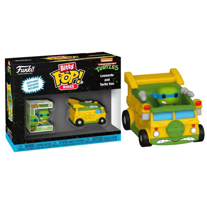 FUNKO BITTY POP! RIDES: LAS TORTUGAS NINJA - LEONARDO CON TURTLE VAN, 83626, TIENDA CON LICENCIA OFICIAL - 1
