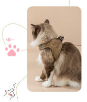 Correa Para Mascotas Ajustable Y Antirrompida De Talle Suave Transpirable Tipo Chaleco Para Perros Y Gatos Pequeños Con Correa Para El Cuello Y La Espalda - details 25