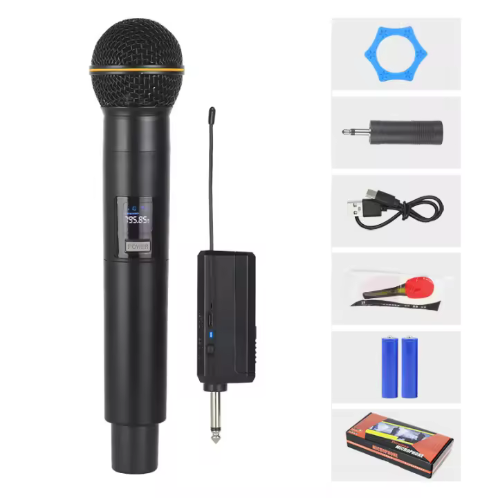 Micrófono inalámbrico profesional con Bluetooth, micrófono de mano, reproductor de Música KTV, grabadora de Canto - 1