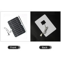 Panel Solar Pequeño 5W 5V Con USB DIY De Silicio Monocrómico Impermeable Para Camping Poder Portátil Panel Solar - details 10