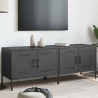 vidaXL Muebles para TV 2 piezas acero mostaza 68x39x50,5 cm en color Amarillo/Antracita/Blanco y más | almacenamiento funcional diseño moderno para baño dormitorio sala - details 4