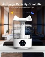 Humidificador de Silencioso para Bebes, 4L Humidificador de Aromas con 4 Modos de Niebla hasta 48 Horas, 28 db & BPA FREE para Dormitorio, Oficina, Viajes - details 2