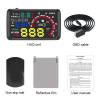 Proyector De Pantalla De Visión Aumentada W02 Head up Display OBD HUD Sistema Inteligente De Coche Medidor De Velocidad Inteligente Consumo De Combustible Y Voltaje - details 7