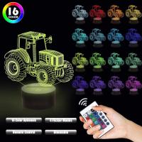 Lámpara De Noche 3D LED Táctil Para Coche Camión Tractor Excavadora Ilusión De Mesa Decorativa Para Dormitorio De Bebé Regalo Para Navidad Cumpleaños - details 3