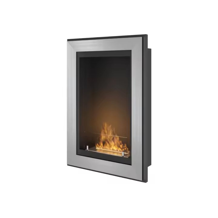 Chimenea de Bioetanol Frame 550 SimpleFire empotrada en inoxable Maple with Cristal - 1