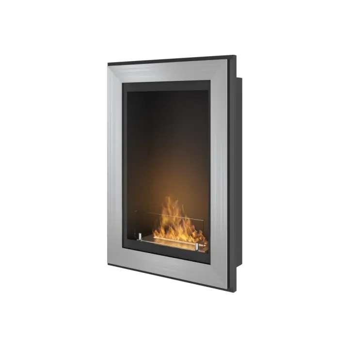 Chimenea de Bioetanol Frame 550 SimpleFire empotrada en inoxable Maple with Cristal - 1