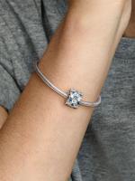 Pandora - Charm de Brillo Azul y Transparent-Plata de Lei - details 0