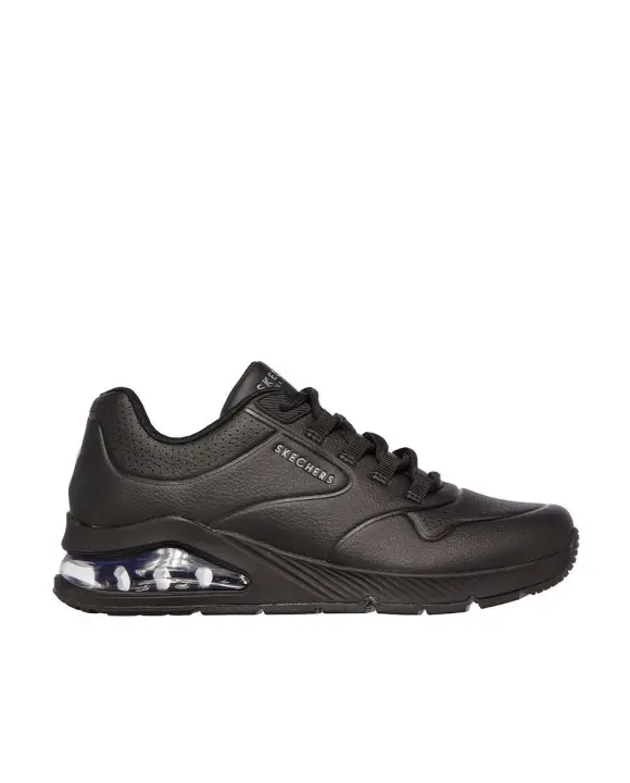 SKECHERS 155543_BBK Zapatillas deportivas de mujer negras en piel 79579 - 1