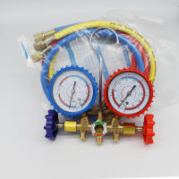 Medidor de Presión de Aire Acondicionado R134a con Manguera y Gancho Herramienta Diagnóstico 3 Way AC para Freon R12 R22 R404A R134a - details 6