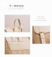 Mochila De Hombro Tejida Para Mujer Bolso De Mano Tendencia Moda Exterior Comercio Cruzado Material Principal PU Conliningüe De Poliéster - details 1