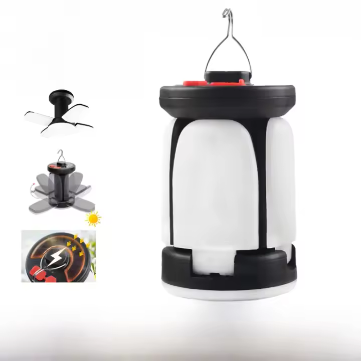 Lámpara De Camping LED Con Hojas Iluminación Exterior Emergencia Solar Recargable USB Para Acampar Pesca Viajes - 1