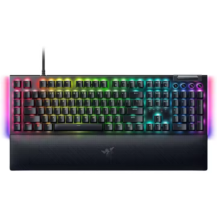 Razer | BlackWidow V4 | Mechanical Gaming keyboard | Wired | US | Black | Green Switch - 1