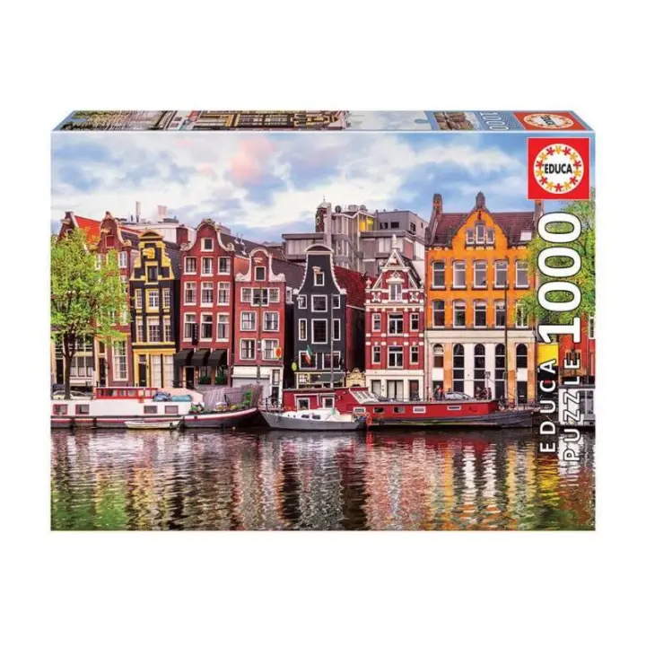 Puzzle 1000 Piezas Casas Danzantes Ámsterdam de Educa - 1
