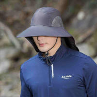 Gorro De Safari Ajustable Para Hombres Y Mujeres Protección UV 50+ Con Pico Para El Cuello Y Sombrilla Para Exterior Respirable Para Pesca Y Senderismo - details 19
