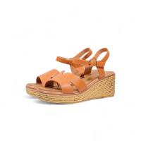 HLUNA - Sandalias de cuña con plataforma con tiras anchas de la forma H - pulsera al tobillo con hebilla en color Marrón y Negro HT293 - details 2