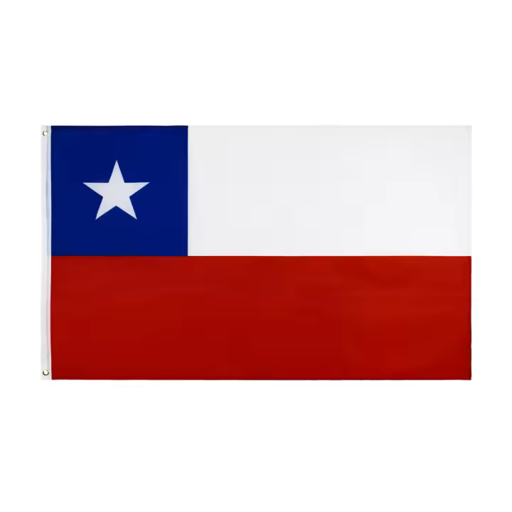 Bandera De Chile 90x150 CM Para Decoración Material Poliéster Estilo Colgante Personalizable Para Eventos Y Festivales - 1