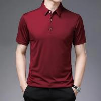 Camisa Polo Para Hombre 2025 Color Sólido Estilo Business Casual Verano Moda Transpirable Y Cómoda Manga Corta Material Poliéster - details 5