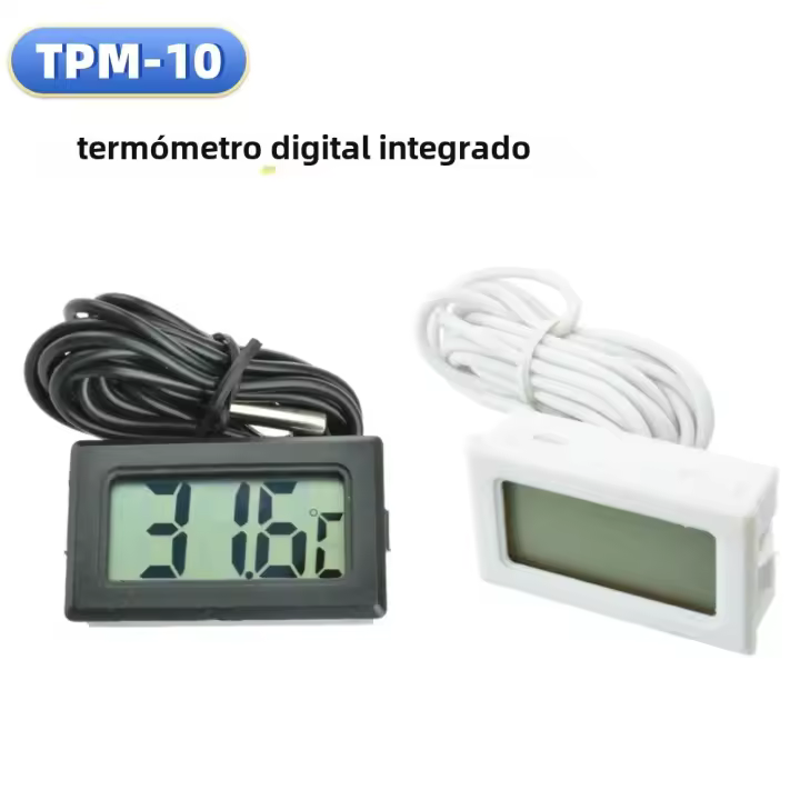 Termómetro Digital LED Con Cable De 2M Sensor De Temperatura Instrumento Detector Tester Para Uso Indoor Rango -50℃~110℃ - 1