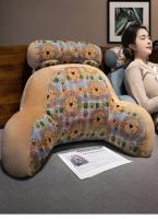 Cojín De Soporte Lumbar Retro Grande Para Sofa Y Cama Protección De La Espalda Para Sala De Estar Y Oficina Almohada Desmontable De Poliéster Y Algodón Con Estampado - details 6