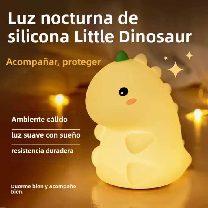 Lámpara De Noche Dinosaurio Unicornio Recargable LED Silicone Para Niños Luces De Ambiente Para Dormitorio Y Cocooning Regalo Para Bebés - 1