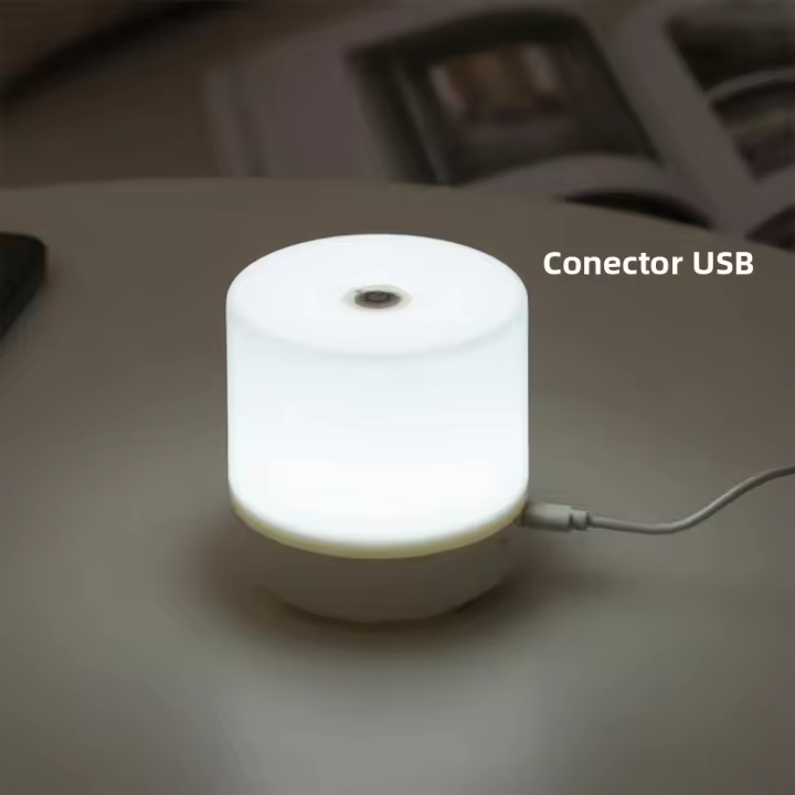 Lámpara De Noche LED Recargable Toque USB Para Dormitorio Luz De Lectura Con Protección Ocular 3 Colores Regulable Sin Pasos - 1