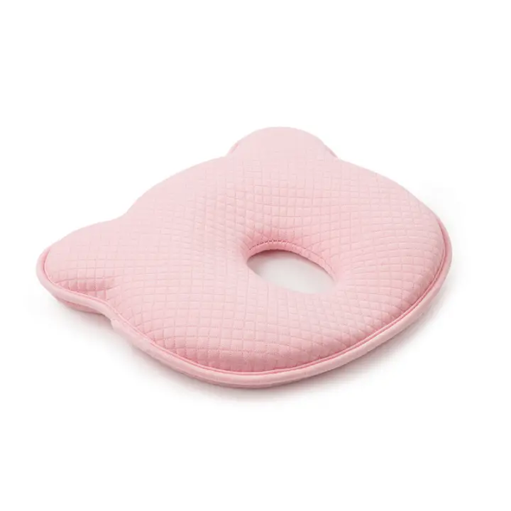 Almohada para Bebe, viscoelástico, almohada para Bebe, antiplagiocephaly, adecuada para recién nacidos de 0 a 12 meses, color De Rosa - 1