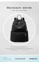 SSITO Mochila Simple informal para Mujer, mochila Escolar de Color sólido, mochila de viaje de Nailon 32*28*14cm - details 7