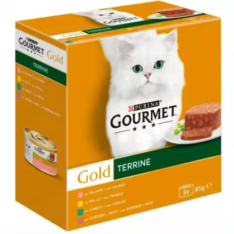 Friskies Gourmet Gold Terrine Surtidos 4 sabores 8 Latas 85g Friskies/Purina - 1