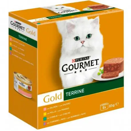 Friskies Gourmet Gold Terrine Surtidos 4 sabores 8 Latas 85g Friskies/Purina - 1