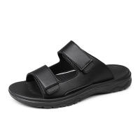 Zapatillas De Hombre Para Exterior En Cuero Ligero Flip-flops Verano Casual Playa Sandalias Hombre Plataforma Antideslizante Cómodas Clásicas - details 6