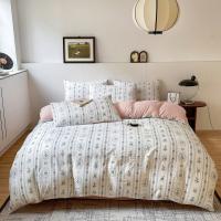 Juego de Funda Nórdica 4 Piezas-Ropa de Cama Algodón Lavado con Jacquard Elegante-Tacto Extra Suave, Varios Tamaño Disponible - details 1