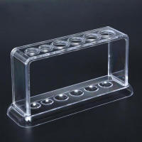 Estante De Tubos De Prueba De Plástico Transparente Con 6 Agujeros Soporte Para Laboratorio Organizador De Tubos De Prueba - details 1