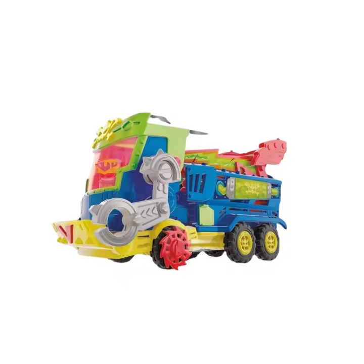 Camión Mr. King de Superthings Kazoom Power Battle, incluye 1 Mr. King, 4 robotoxics, 1 disparador y 3 proyectiles (Magic Box PSTSP114IN10) - 1