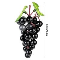 Rama De Uvas Artificiales Reutilizables En Negro Morado Y Verde Para Decoración De Habitaciones Y Bodas Suministros De Fiesta - details 12