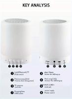 Lámpara De Noche Con Altavoz Bluetooth Y Luz LED Colorida Para Dormitorio Tabla De Lado Toque Control De Brillo Compatible Con Teléfonos Móviles - details 3