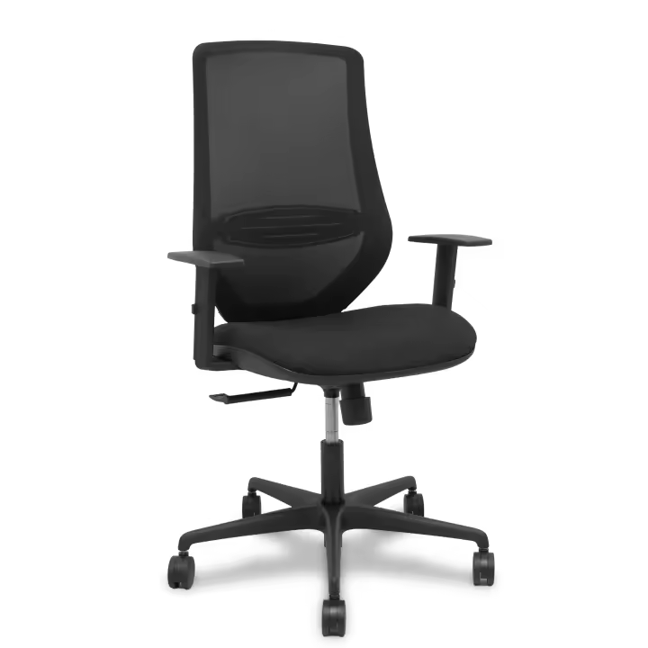 Silla Mardos sincro malla negra bali negro brazo regulable. - 1