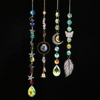 Colgante De Cristal Suncatcher Estrella Luna Mariposa Pluma Prisma Bola Decoración De Luz Para Ventana Y Habitación Moderno Sin Montaje Necesario - details 4