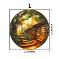 Rompecabezas De Madera Fantasy Tree Serie - Biblioteca - Decoración Para El Hogar - Regalos De Cumpleaños O Graduación Para Adultos - details 7